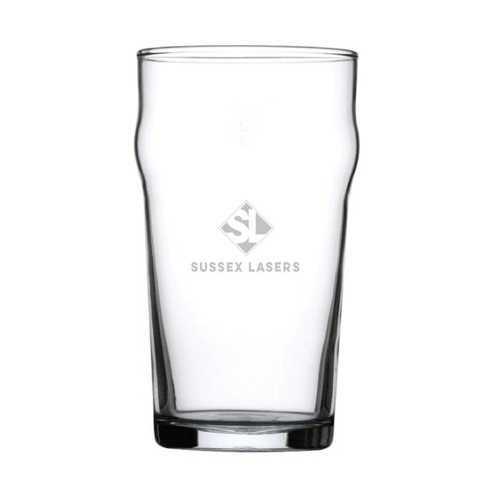 Nonic Half Pint Glass 10oz (28cl) - Laser Engraved Logo