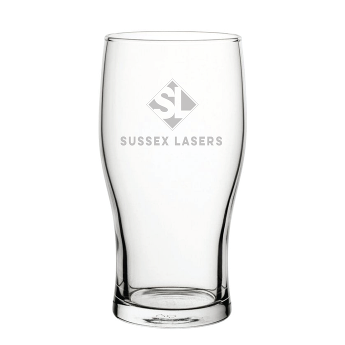 Tulip Pint Glass 20oz (57cl) - Laser Engraved Logo